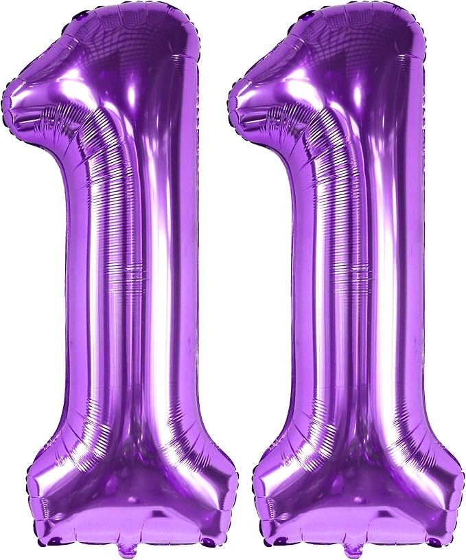 KatchOn Purple Number 11 Balloon 40 Inch, 11th Birthday Balloon Decor | 11th - Image 9