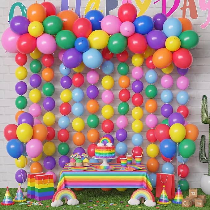100 Pcs Link Balloon Quick Linking Latex Connected Balloons Linkable - Image 8