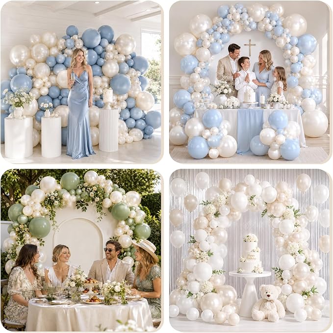 Pearl White Sand Balloons - Image 8