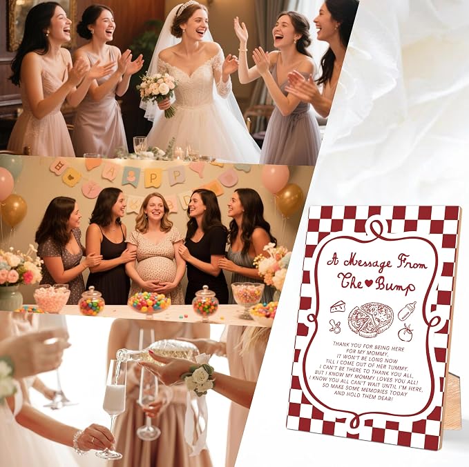 Italian Special Delivery Pizza A Message From the Bump Baby Shower Signs - Image 5