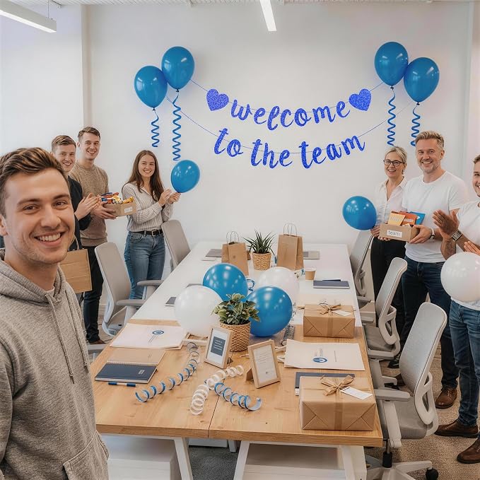 Welcome to the Team Banner Pre-Strung No DIY, Glitter New Employee Welcome - Image 7