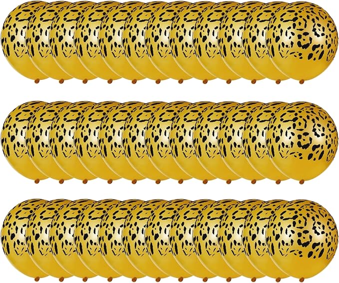 Gejoy 50 Pcs Cheetah Balloons Leopard Print Balloons 12 Inch Spots Latex - Image 5