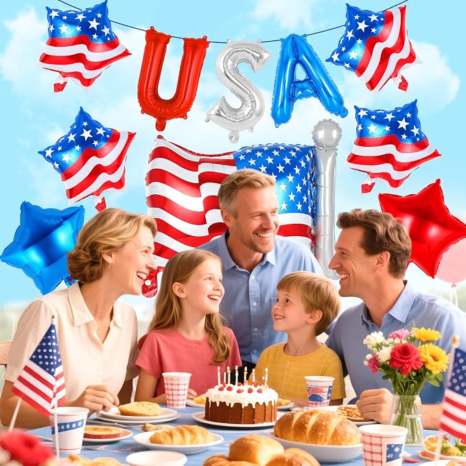 23 Pcs 4th of July Balloons, Independence Day Decorations Balloons, USA - Image 7
