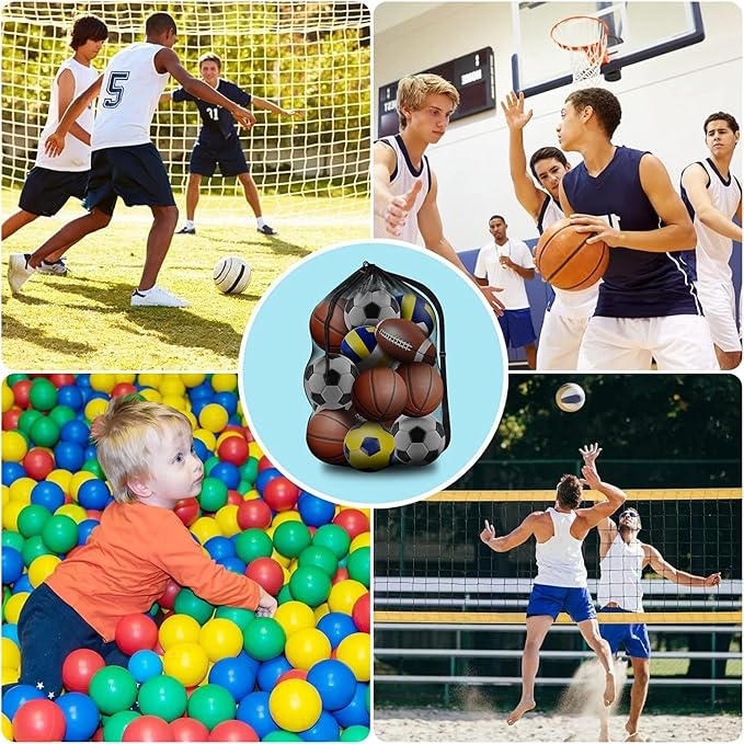 BROTOU Extra Large Sports Ball Bag Mesh, Basketball Bags Team Balls | - Image 7