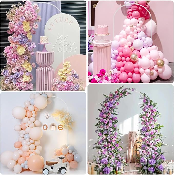 7.2FT Arch Backdrop Stand White Metal Wedding Arch Backdrop Stand | Metal - Image 6