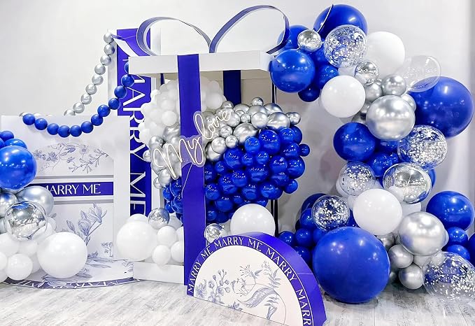 Dark Blue Balloons 18 Inch 24 Pack Matte Helium Latex Round Balloons - Image 3