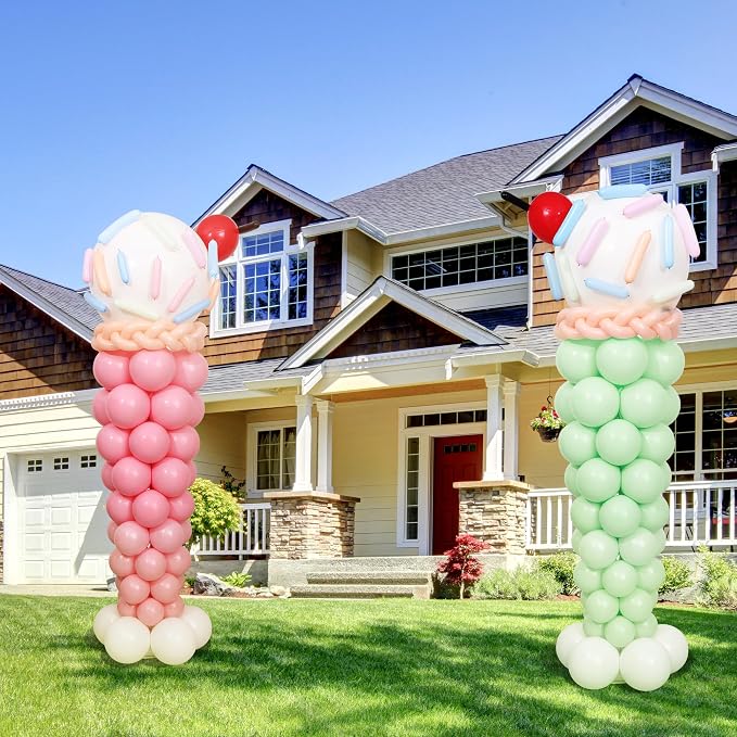 KIRIN Ice Cream Balloon Column Stand Kit Set of 2, 7 Feet Height Ice Cream - Image 9