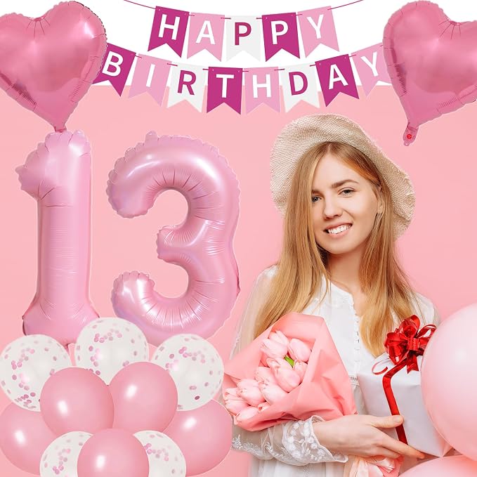 13th Birthday Party Decoration Girl Sash Crown Birthday Banner | Hello Thirteen - Image 5