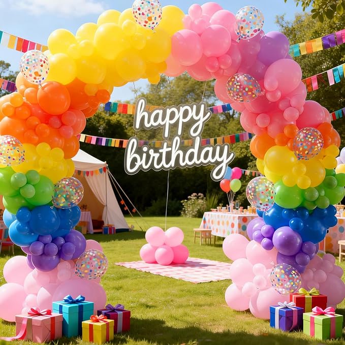 FunHot Colorful Balloons, 12 Inch Green Purple Hot Pink Blue Latex Balloons - Image 7
