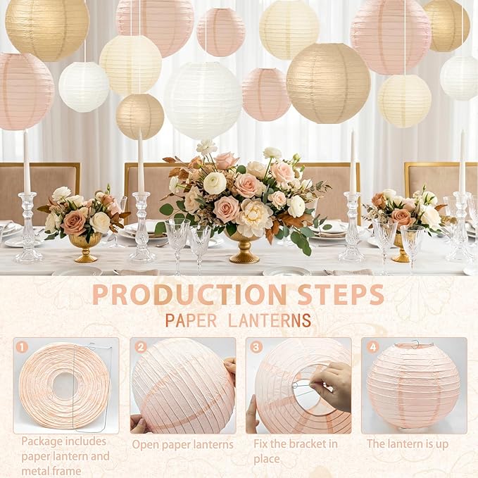 15 Pcs Boho Paper Lanterns - Image 7