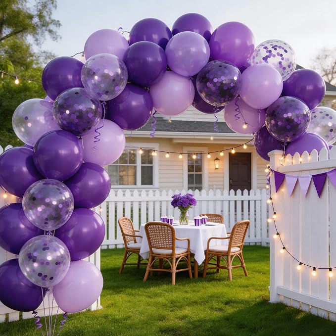68pcs Purple Balloons 12inch - Image 7