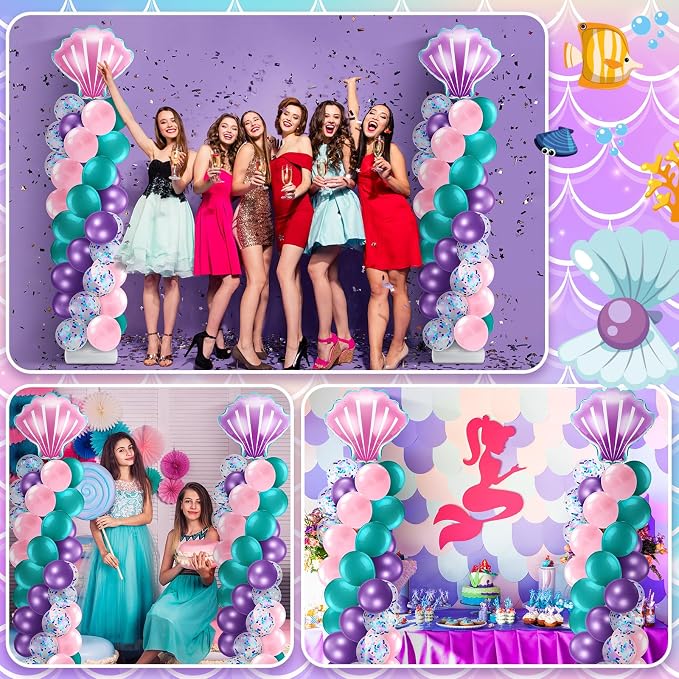 Kasyat 2 Set Mermaid Balloon Column Stand Kit Adjustable Mermaid Balloon arch - Image 7