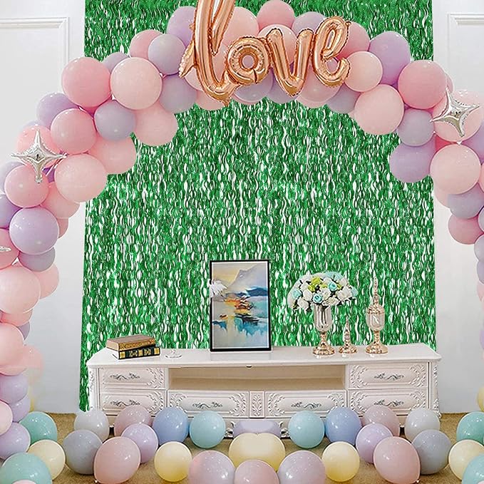 Green Foil Backdrop Curtain - Image 6