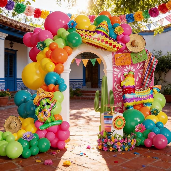 Mexican Fiesta Balloon Arch Kit, Cinco De Mayo Fiesta Party Decorations | Giant - Image 6