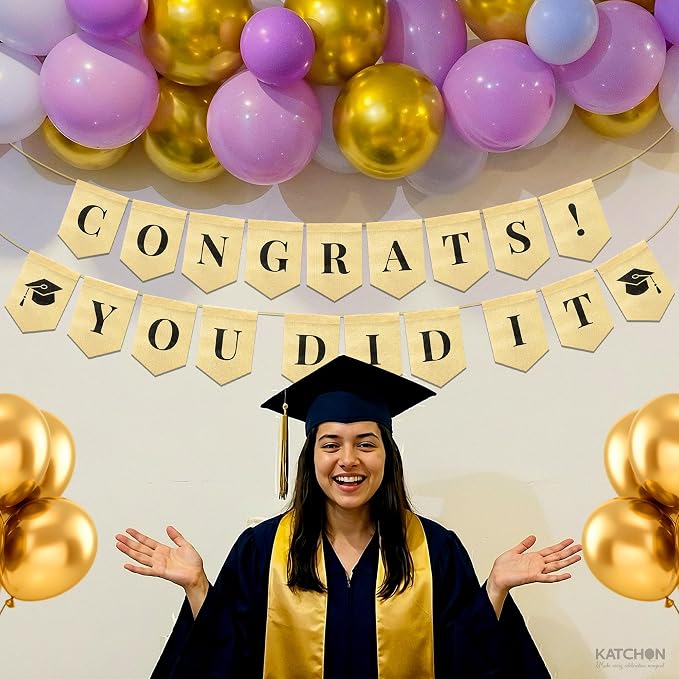 KatchOn Burlap Graduation Banner - Image 5
