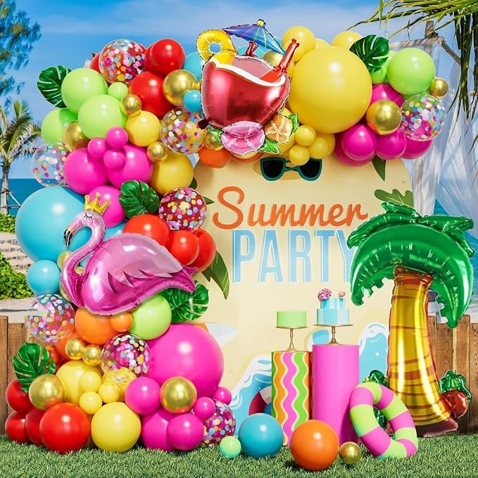Tropical Hawaiian Balloons Set - Image 7
