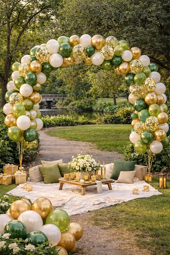 Sage Green Balloons Garland Kit 65 Pack – Boho Eucalyptus Green, Bridal Shower - Image 7