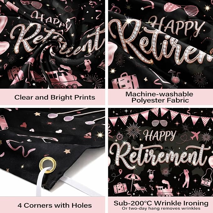 Happy Retirement Backdrop for Women - Image 6