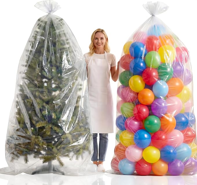 2 Pcs 98.4 x 59 Inches Clear Large Balloon Bags - Image 8