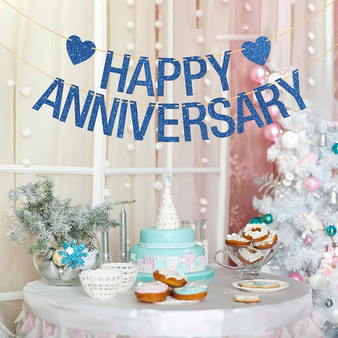 Happy Anniversary Banner, Wedding Company Anniversary Party Banner, Retirement - Image 7