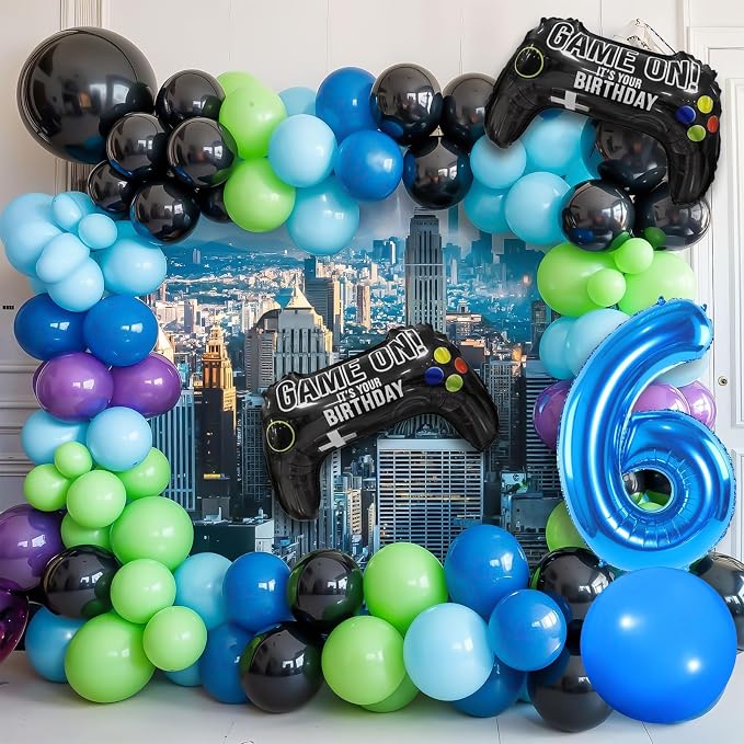 6th Birthday Video Game Balloons Arch Kit, 101 Pieces, Video Game Themed - Image 5