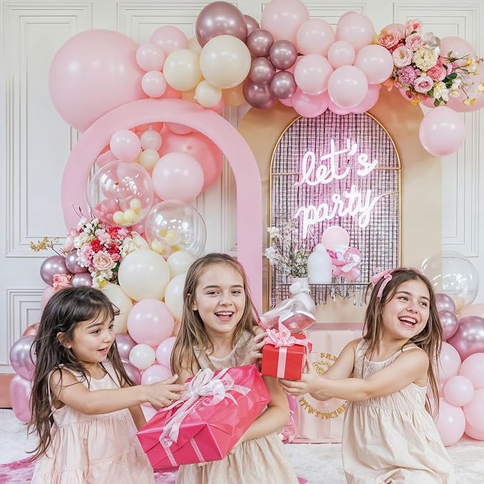 Pink and White Balloon Arch Kit, Boho Balloon Garland - Image 6