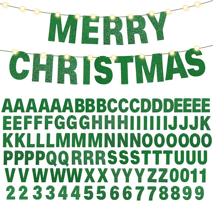 TaoBary 112 Pcs DIY Letter Kit Glitter Customizable Banner Letters Include 107 - Image 7