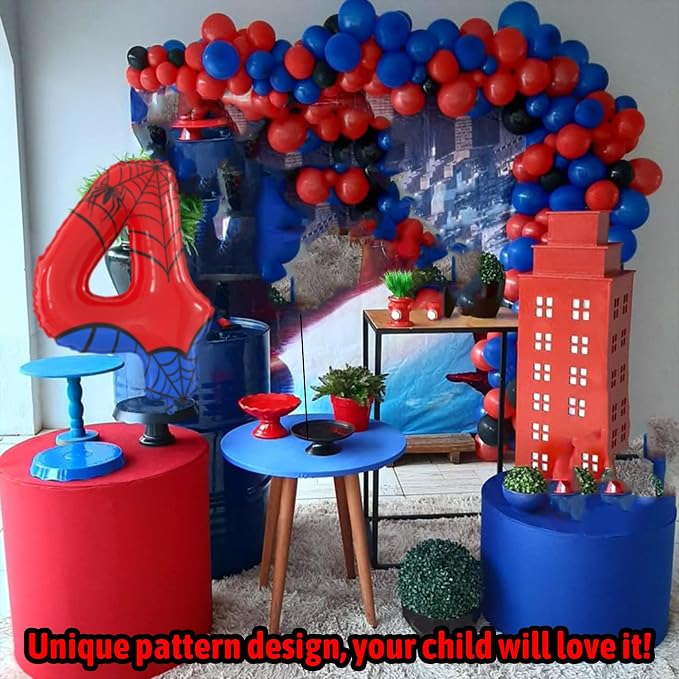 40 Inch Giant Spider Theme Number Foil Balloons - Image 7