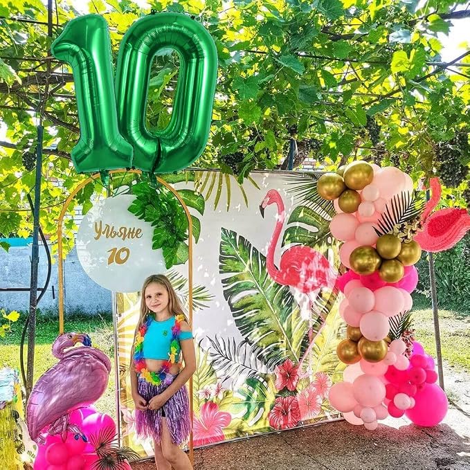 TONIFUL 40 Inch Dark Green Number 0 Balloon Large Foil Birthday Party Decor | - Image 6