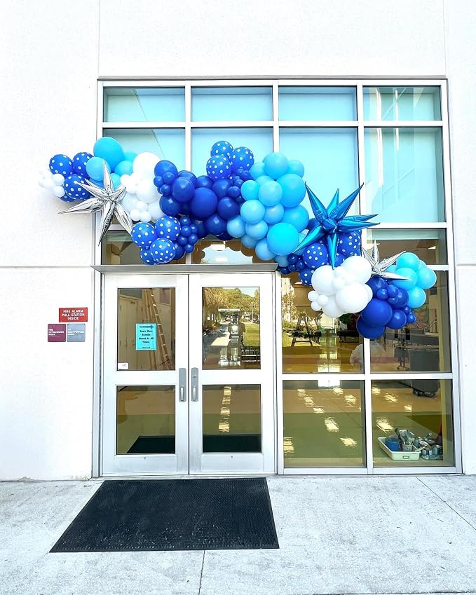 Blue White Balloons Arch Kit - Image 9