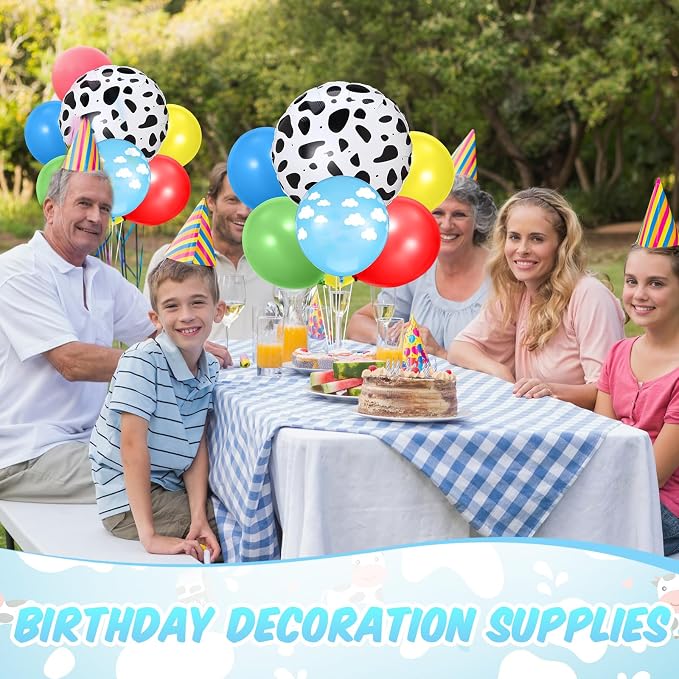 4 Sets Cartoon Birthday Party Decorations Table Centerpiece Red Yellow Blue - Image 7