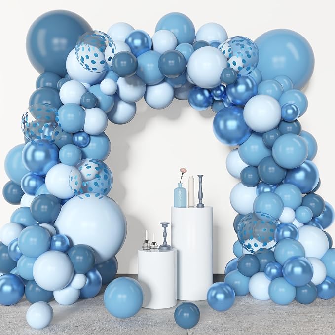 Amandir 153pcs Blue Balloon Garland Arch Kit Different Sizes | 18 12 10 5 inch - Image 7