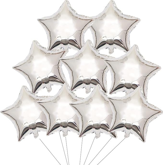 Silver Star Shape Foil Balloon - Image 2