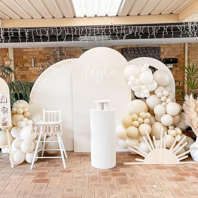 Voircoloria 90pcs White Sand Balloons Garland Arch Kit, 18 12 10 5 Inch | - Image 8