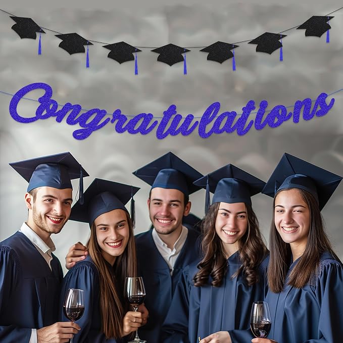Congratulations Banner Pre-Strung Grad Cap Banner Graduation Decorations 2026 2 - Image 7