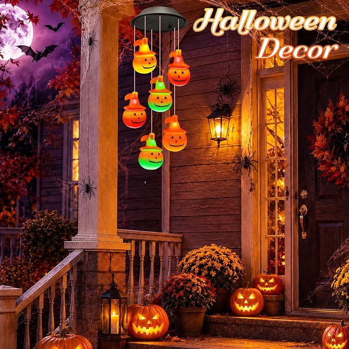 Winzwon Halloween Decorations Fall Decor Solar Pumpkin Outdoor Lights | - Image 6
