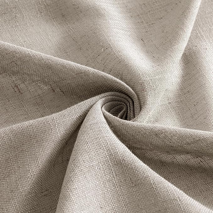 MIULEE Burlywood Birch Linen Curtains 52x84 Inch Long 2 Panels - Image 8