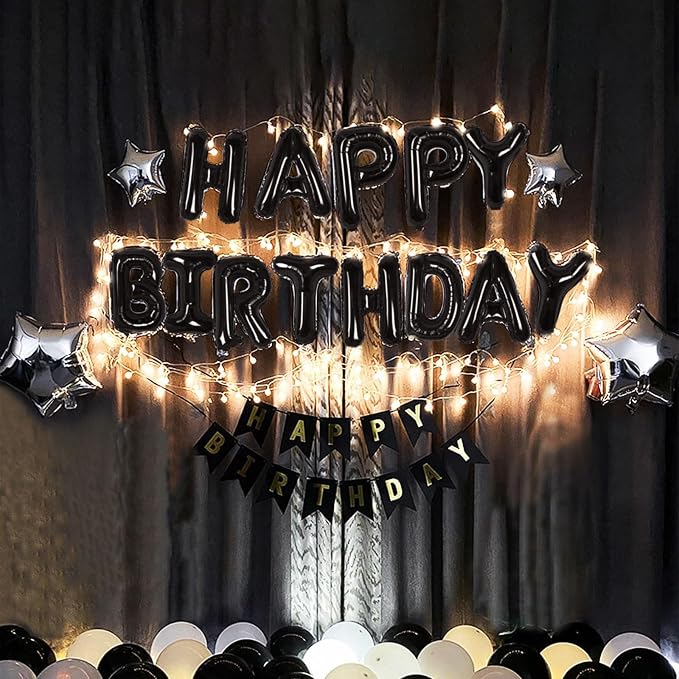 CANREVEL Happy Birthday Banner Decorations + Sign Balloons, - Image 5