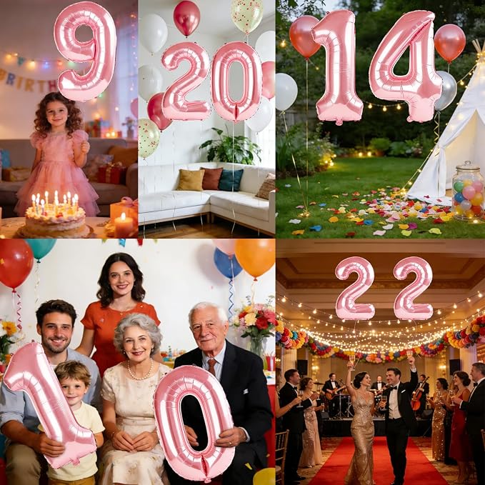 40 Inch Number 14 Balloons for 14th Birthday Party Decorations, 0-100 Jewelry - Image 7