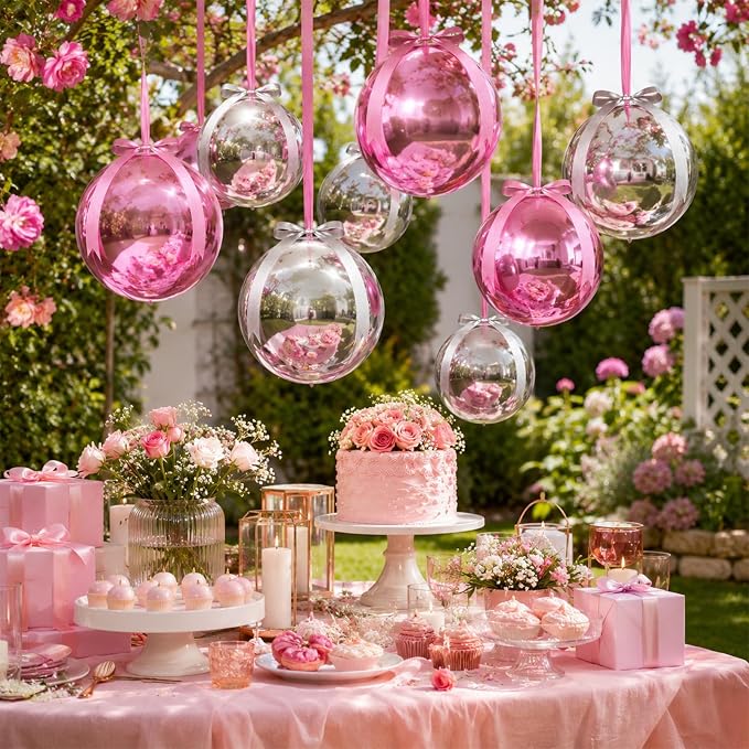 Pink and Silver Round Foil Balloons - Image 8