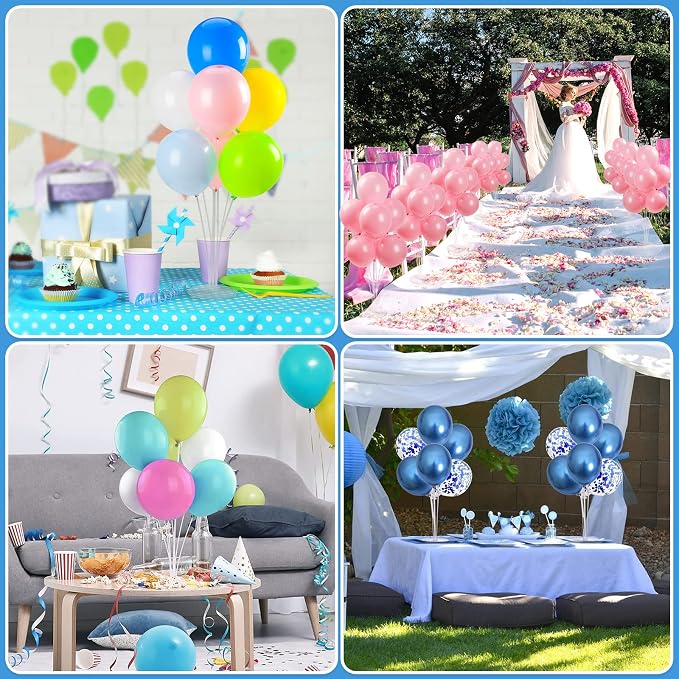 Voircoloria 4 Sets Balloon Stand Kits, Balloon Sticks Holder - Image 8