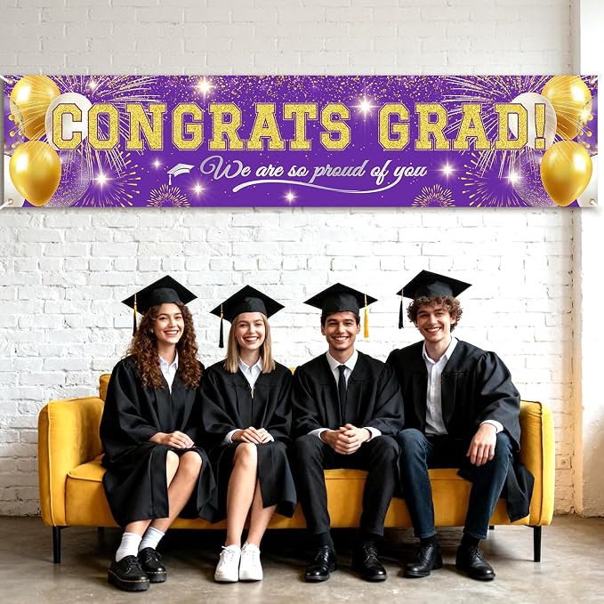 Class of 2026 Graduation Banner, Congrats Grad Yard Sign Outdoor Decoration - Image 7