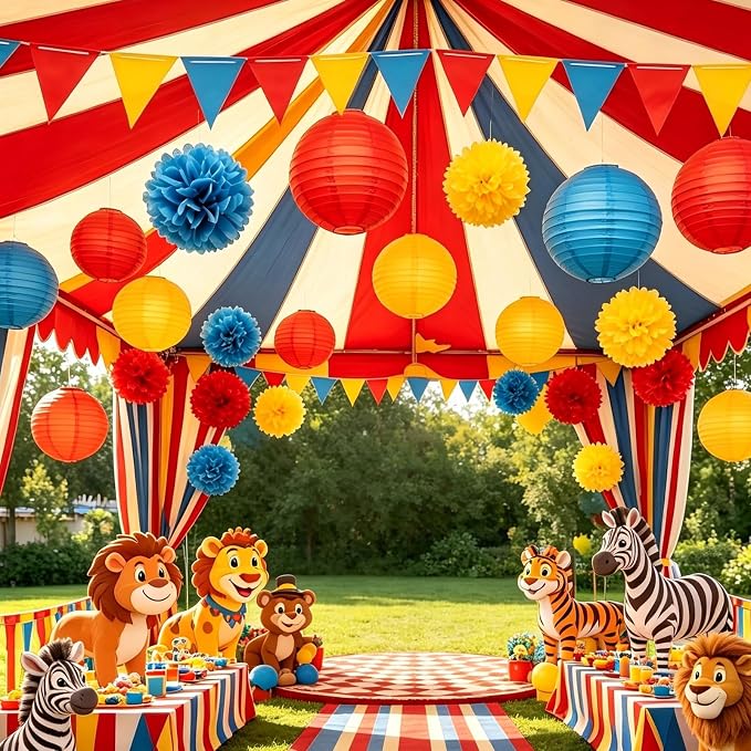 Blue, Circus Party, Classroom Decor, Baby Shower & Kids’ Room Accents - Image 6