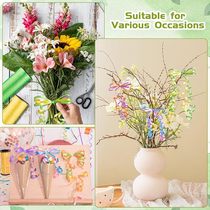 woric 6 Rolls Curling Ribbon 1800 Feet Colorful Balloon String Ribbons | Easy - Image 6