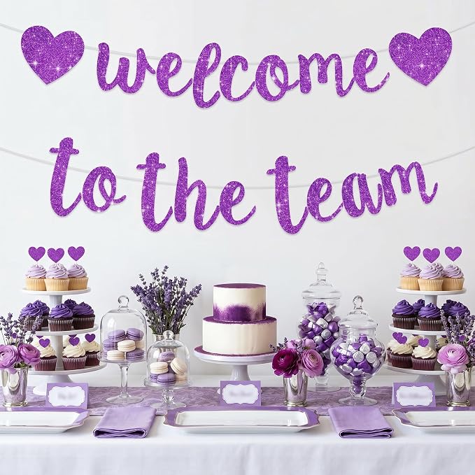 BEISHIDA Welcome to The Team Banner, NO DIY, Office Party Decorations - Image 6