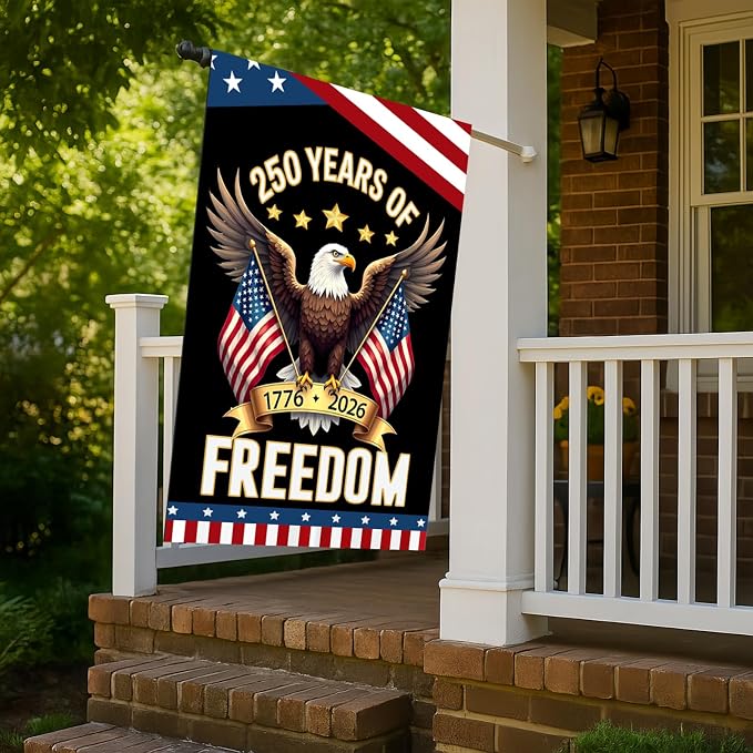 250 year anniversary Garden Flag, 250th birthday Freedom Patriotic Banner - Image 7