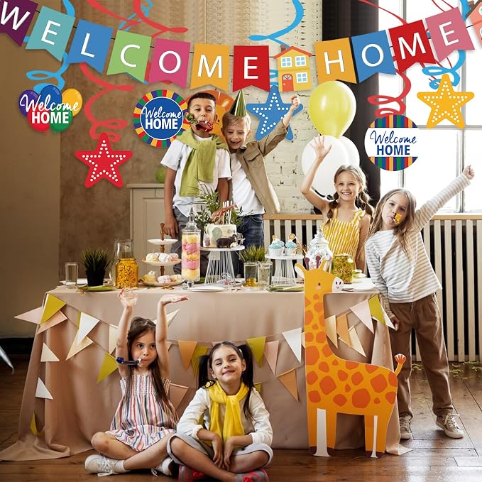 Welcome Home Banner, Colorful Paper Welcome Home Decorations - Image 6