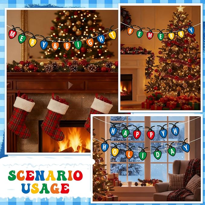 Kosiz 116 Pcs DIY Letter Custom Banner Customizable Banner Kit Merry Christmas - Image 7