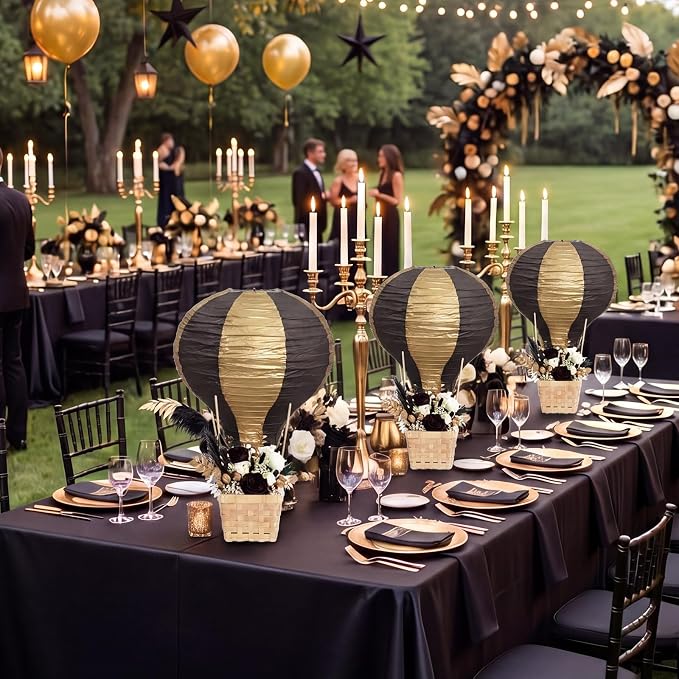 Meooeck 8 Sets Hot Air Balloon Tables Centerpieces, 11.8'' Paper Lantern Party - Image 7