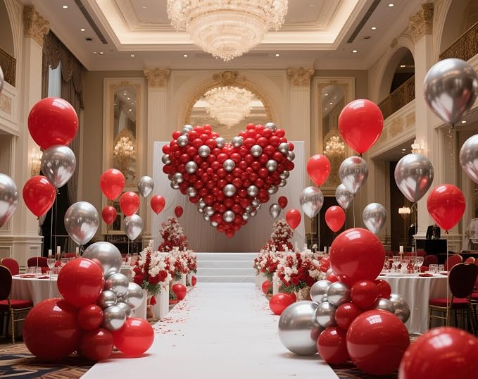 Red Balloons 145pcs Different Sizes 5in 10in 12in 18in Red Latex Balloon Helium - Image 6